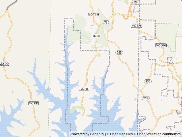Map of Branson Treehouse Adventures location at Branson, MO, United States