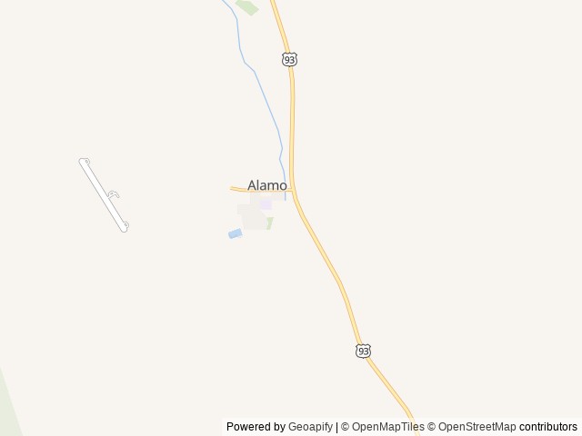 Map of Picketts RV Park location at Alamo, NV, United States