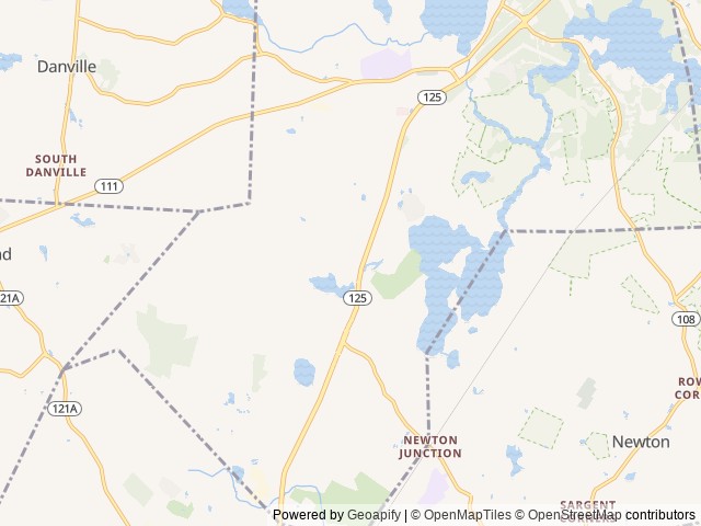 Map of Golden Acres Family Campground location at Kingston, NH, United States