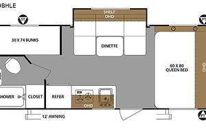 2019 Forest River RV Surveyor Bunk House