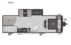*BUNKHOUSE* 2025 Keystone Hideout 261BH