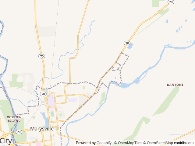 Map for The Spaceship near Marysville, CA