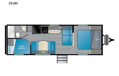 TRAIL RUNNER Bunkhouse w/ Queen Bed, Fold-Out Sofa