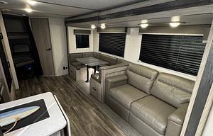 Keystone Passport Sleeps 8 comfortably.