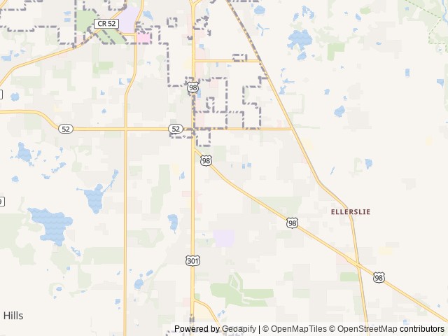 Map of Blue Jay location at Dade City, FL, United States