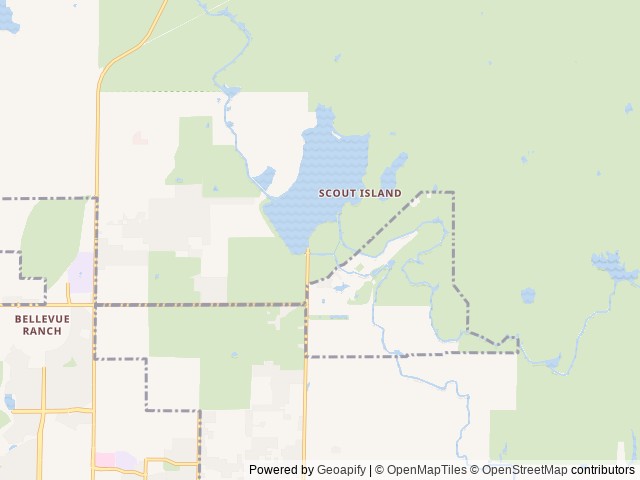 Map of Lake Yosemite Campground and Recreation Area location at Merced, CA, United States