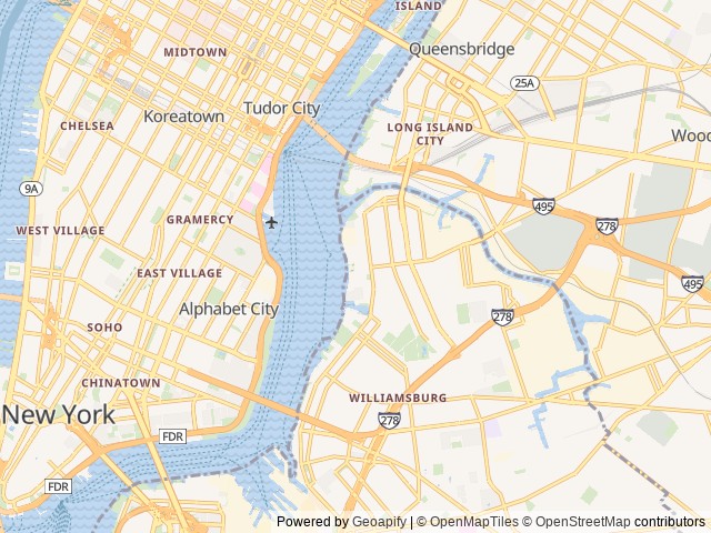 Map of Skyline RV Camp Non-Waterfront location at Brooklyn, NY, United States