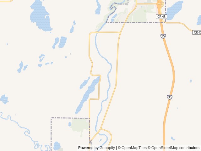 Map of Postcard Cabins Kettle River location at Willow River, MN, United States