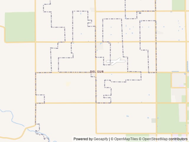 Map of Del Sur Gardens RV Park location at Lancaster, CA, United States