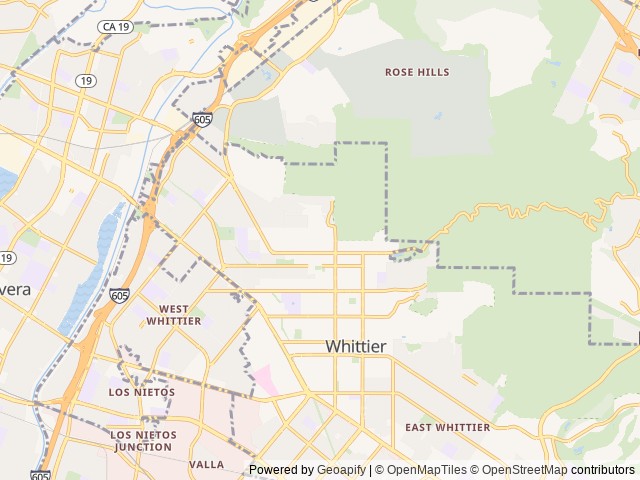 Map for The Pathfinder near Whittier, CA