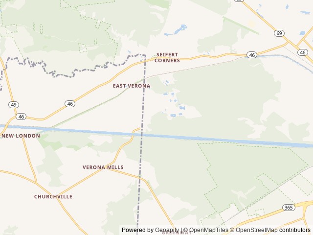 Map for 2021 Thor Motor Coach Four Winds 31W near Rome, NY