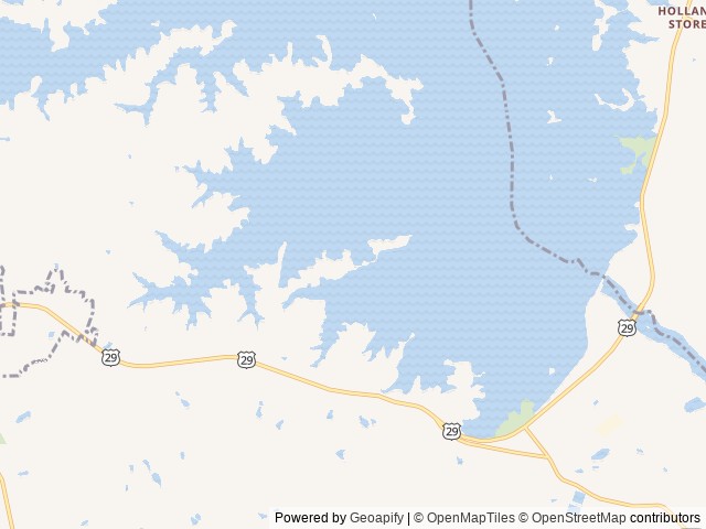 Map of Elrod Ferry location at Hartwell, GA, United States