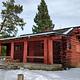 High Rye Cabin,  Red Cabin with snow on the ground