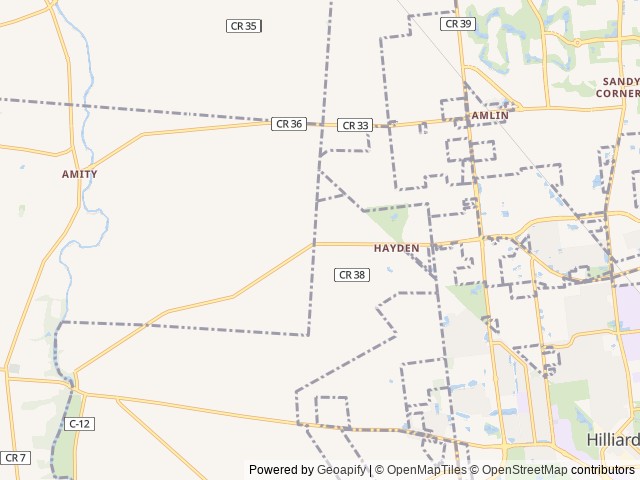 Map for The Taj Ma-Haul near Hilliard, OH
