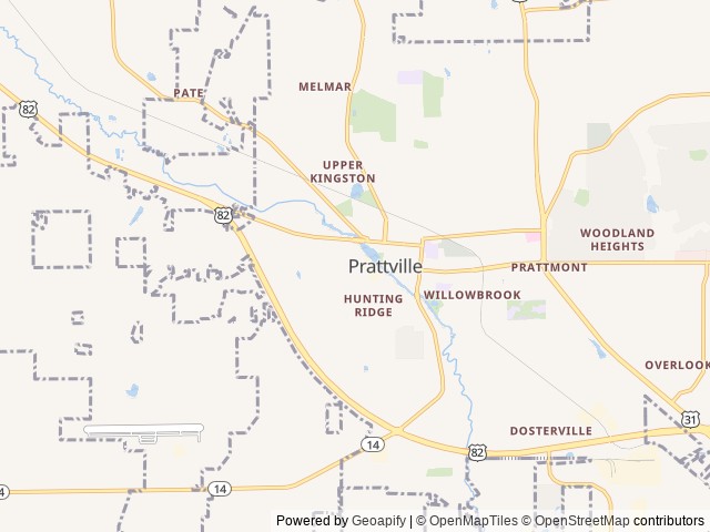 Map for 2022 Thor Motor Coach Hurricane 31C near Prattville, AL