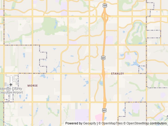 Map for Ready go! Comes with a grill, pillows, cookware... near Overland Park, MO