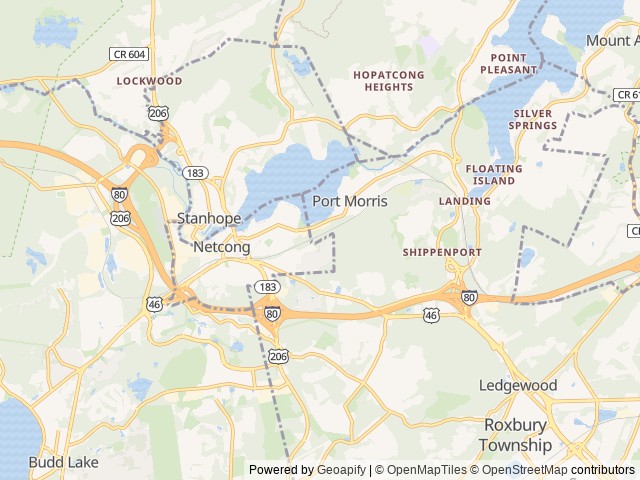 Map for 2025 Forest River RV Wildwood FSX 260RTK near Netcong, PA