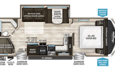 IMAGINE-2 Pvt Queen Master, Bunks, Dinette & Sofa