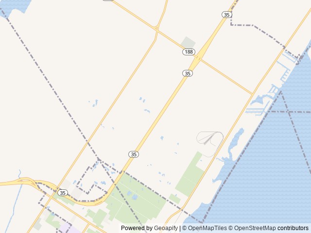 Map of Silver Oaks RV Park location at Aransas Pass, TX, United States