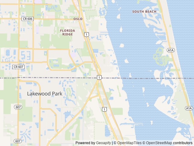 Map for Magnolia Surf RV near Vero Beach, FL
