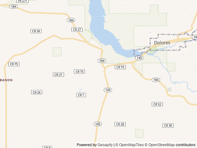 Map of Circle C RV Park & Campground location at Dolores, CO, United States