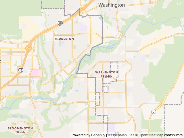 Map for Kid and pet friendly, 1/2 ton towable, 2021 Zinger near Washington, UT