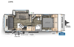 2023 Forest River RV Cherokee Grey Wolf 23MK