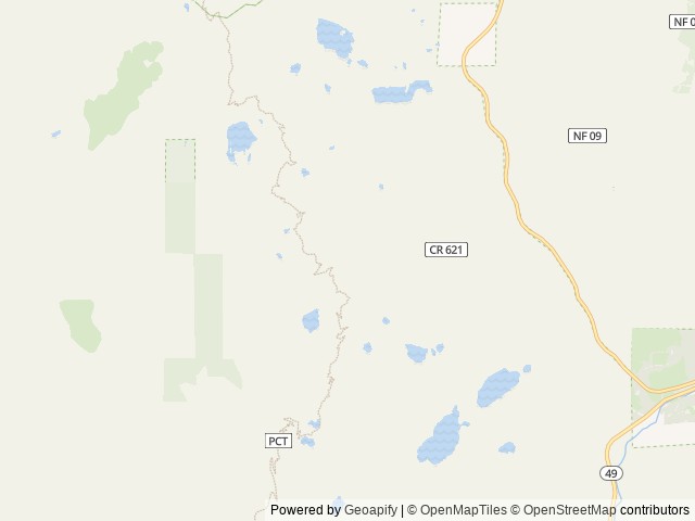 Map of Berger location at Camptonville, CA, United States