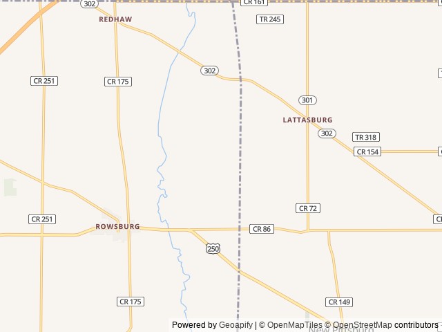 Map of Hickory Lakes Campground location at Seville, OH, United States