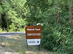 Cherry Campground sign