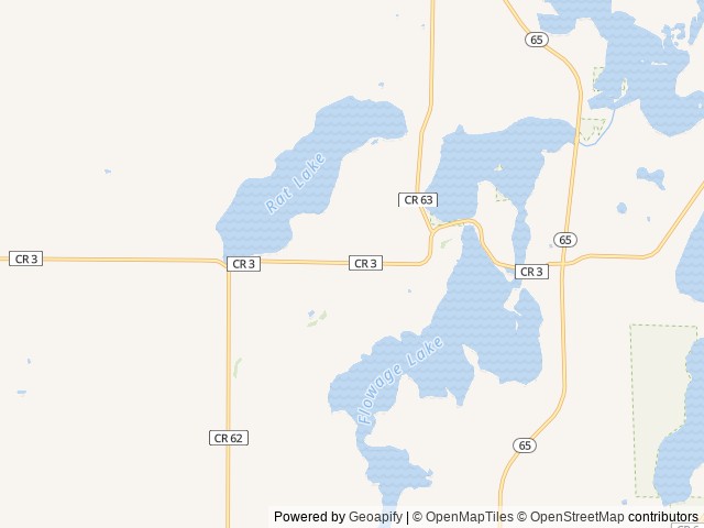 Map of Minnesota National Golf Course & RV Park location at Mc Gregor, MN, United States