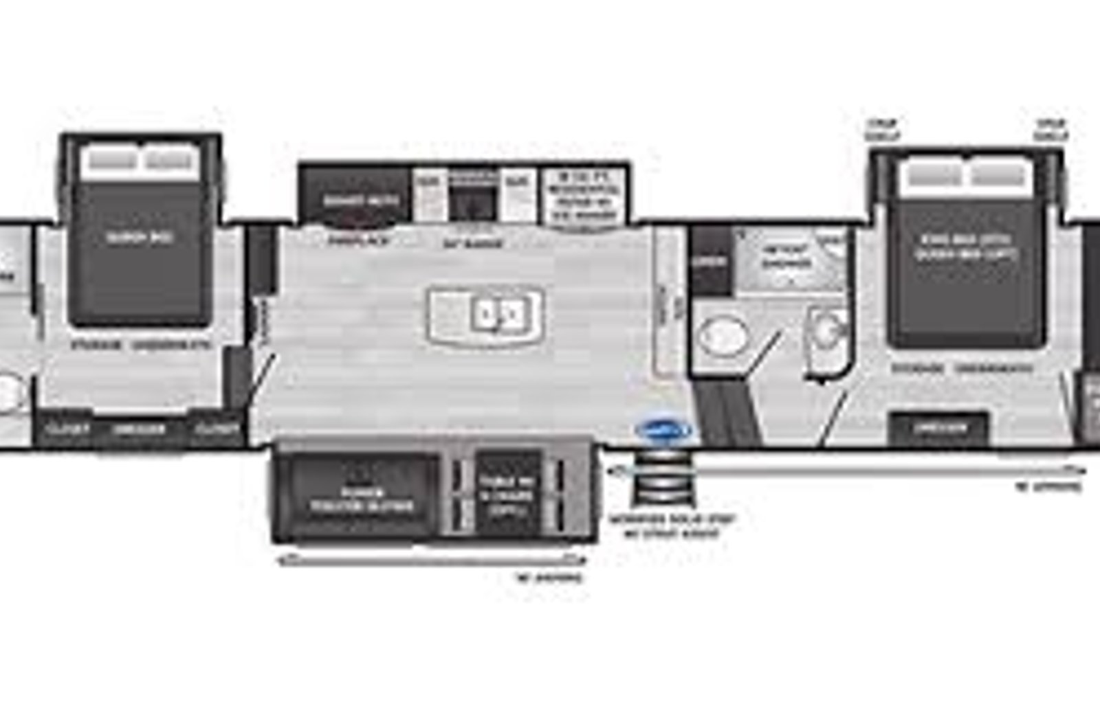 Spacious Family Friendly Luxury 5th Wheel 2BR/2BA