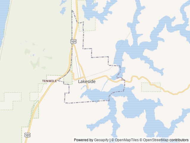 Map for 2021 Starcraft Autumn Ridge 26BHS near Lakeside, OR