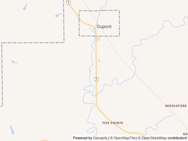 Map of Camp Louis Ernst location at Dupont, IN, United States