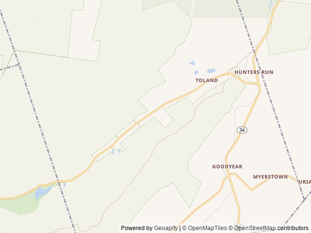 Map of Mountain Creek Campground location at Gardners, PA, United States
