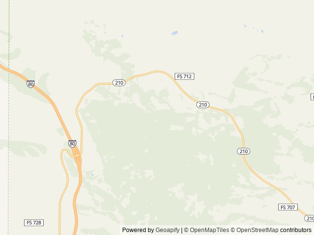 Map of Yellow Pine Campground (WY) location at Laramie, WY, United States