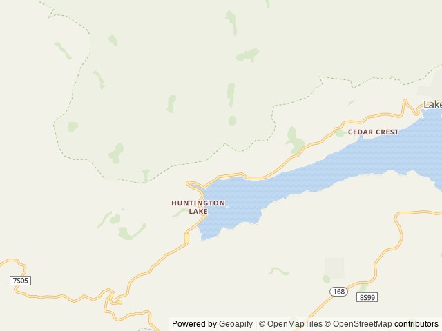 Map of Lower Billy Creek location at Lakeshore, CA, United States