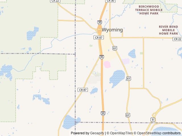Map for The Great Dickey Family Adventure! near Wyoming, MN
