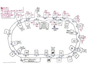 Blueprint map of Hovenweep Campground 
