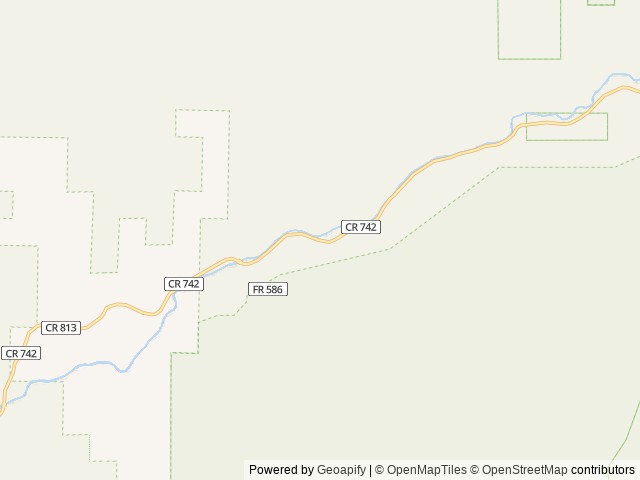 Map of Rosy Lane location at Gunnison, CO, United States