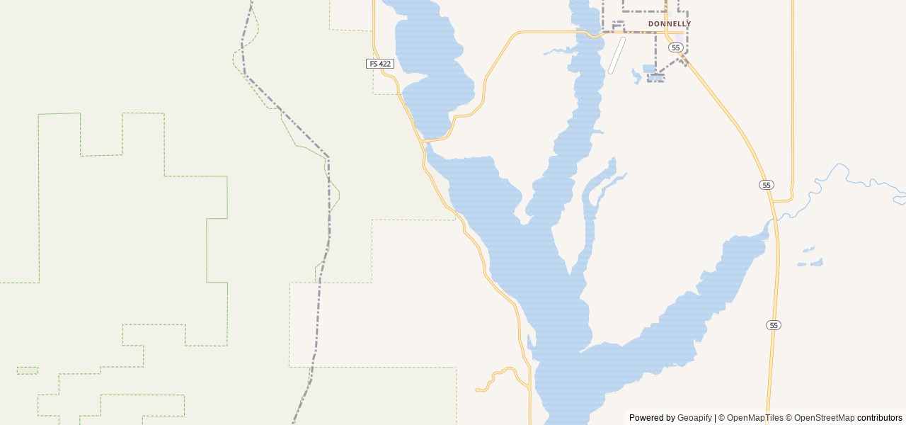 Map of Amanita location at Cascade, ID, United States