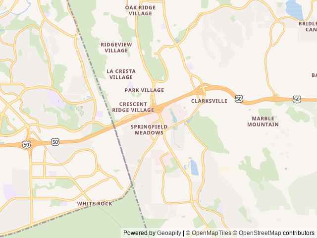 Map for 2025 Forest River RV Rockwood Mini Lite 2516S near El Dorado Hills, CA