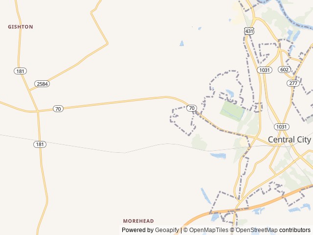 Map for Unplug, unwind. Furnished 3bd, 2bath + bunks near Central City, TN
