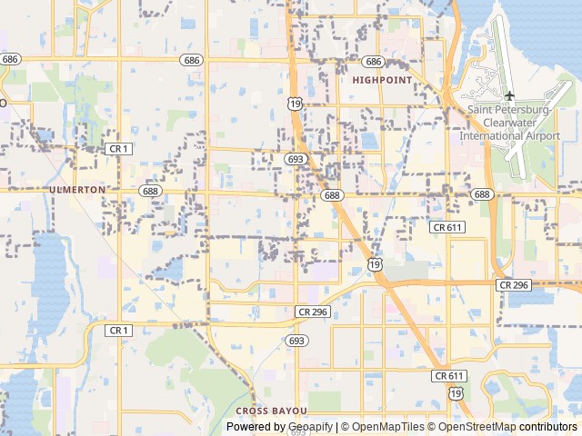 Map of Encore Vacation Village location at Largo, FL, United States