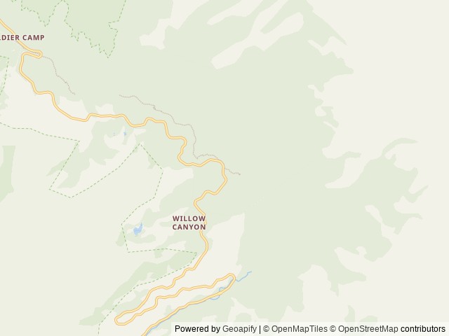 Map of Rose Canyon location at Mt. Lemmon, AZ, United States