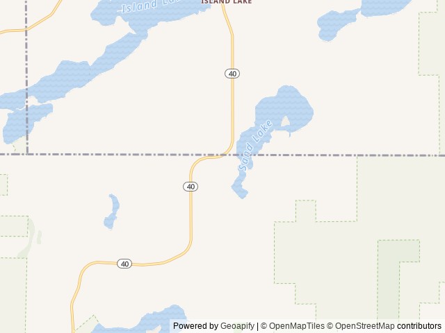 Map of Sand Haven Campground location at New Auburn, WI, United States