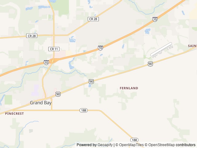 Map of Oak90RV location at Irvington, AL, United States