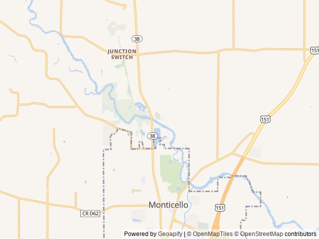 Map of Yogi Bear's Jellystone Park™ Camp-Resort: Monticello location at Monticello, IA, United States