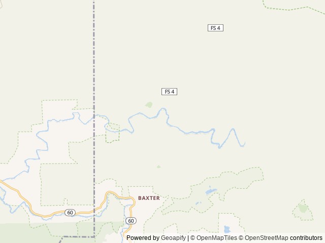 Map of Cooper Creek Campground (GA) location at Suches, GA, United States