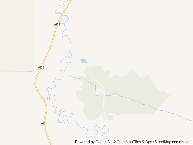 Map of Log Cabin Wilderness Lodge location at Tok, AK, United States